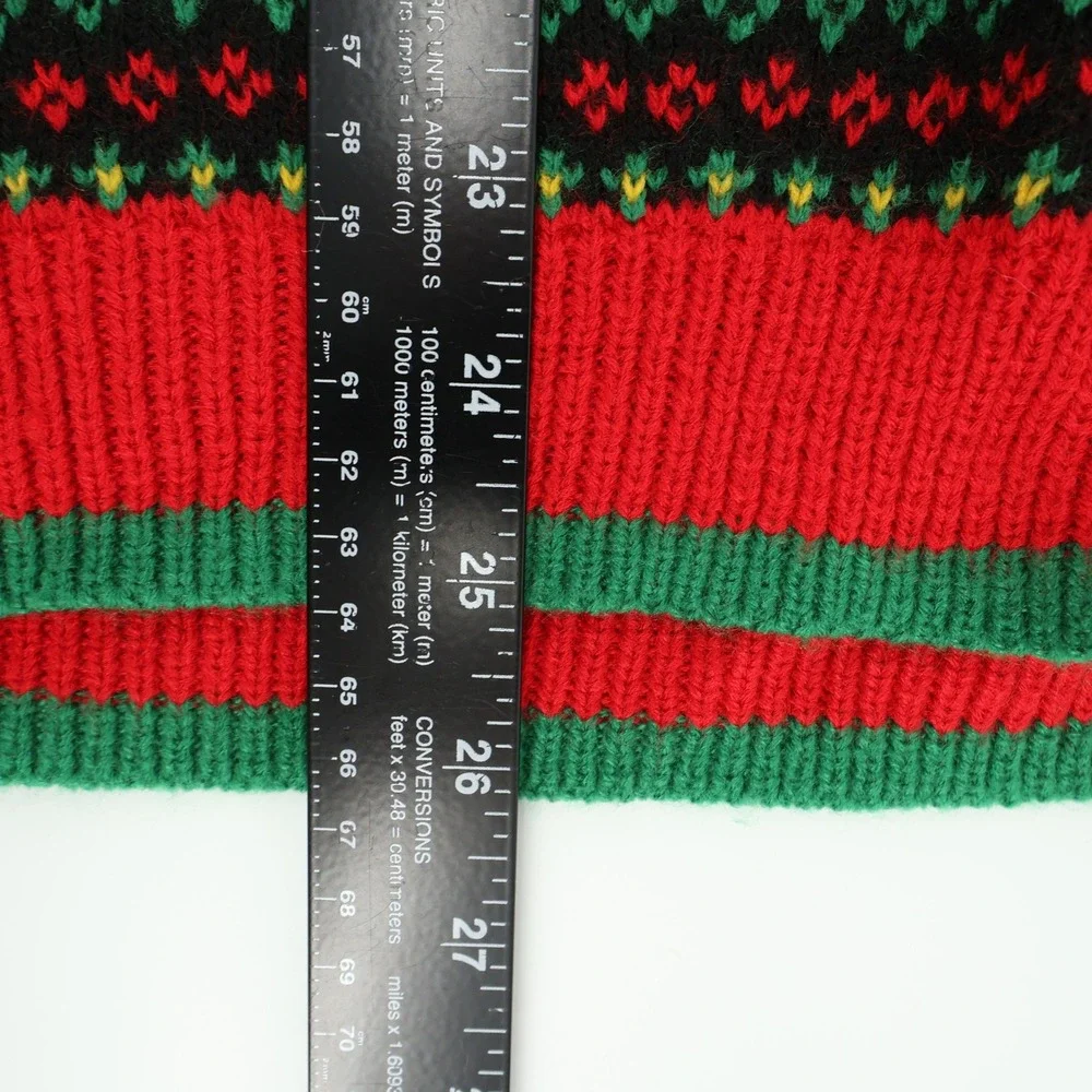Holiday Time Womens Ugly Christmas Sweater Present Gift Black‎ Red Small